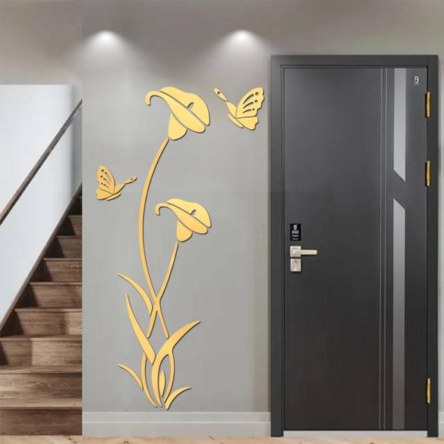 3D Mirror Flower Wall Sticker for Living Room Bedroom Sofa Backdrop TV Wall Background,DIY Wall Decal Murals Wall Decorations Wall Decor (59 x 31
