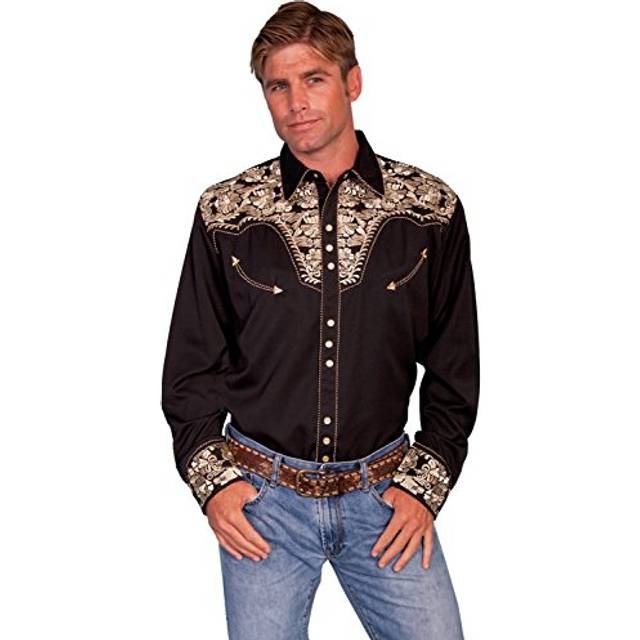 FLORAL TOOLED EMBROIDERY SHIRT