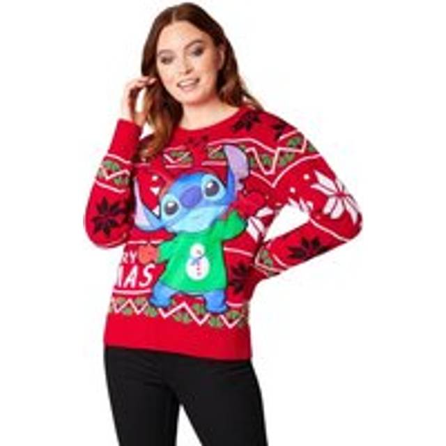 Disney Womens Christmas Jumper Crew Neck Long Sleeves Sweater Warm Top