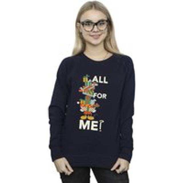 Mickey Mouse Presents All For Me Sweatshirt - Navy - XXXL