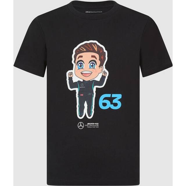 Mercedes AMG Petronas F1 George Russell 63 Caricature T-Shirt - Kids