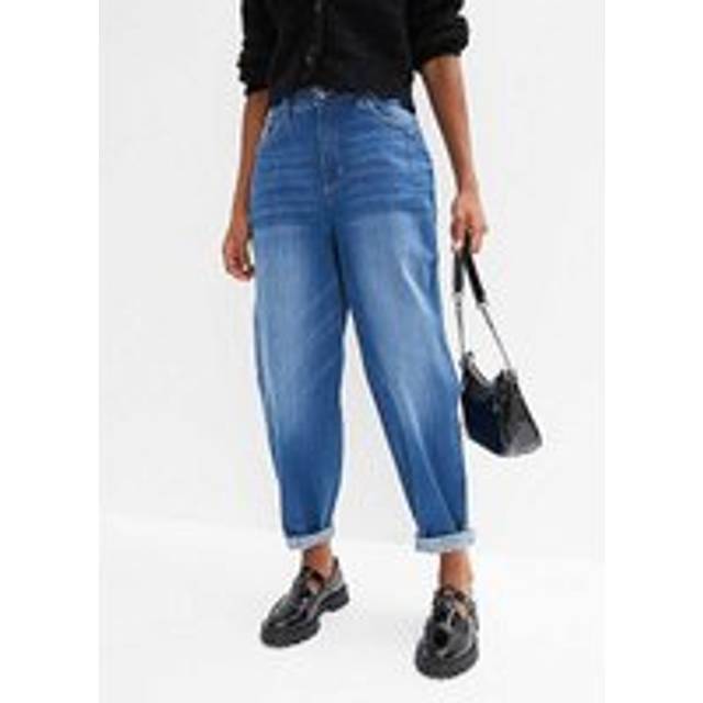 bonprix Paper Bag Waist Jeans - Blue Denim