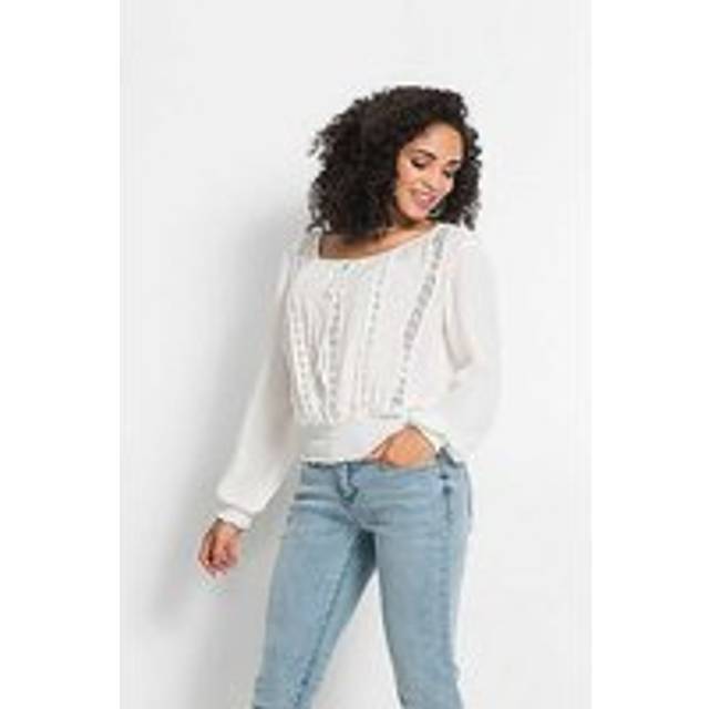 bonprix Crochet Lace Blouse - Ivory