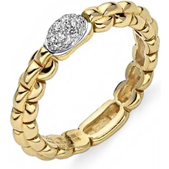 Fope Eka 18ct Yellow Gold 0.10ct Diamond Ring - J