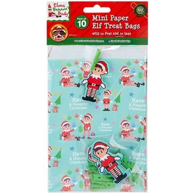 Christmas Elf Mini Paper Treat Bags 17cm - Pack of 10