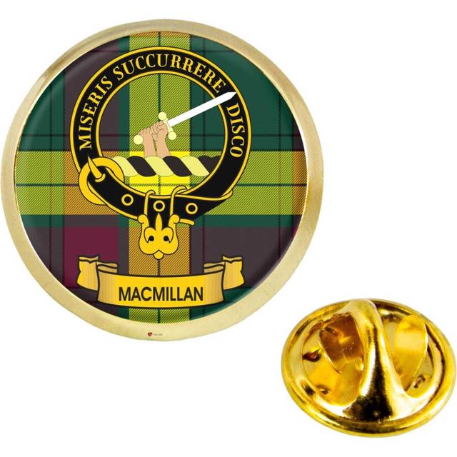 Lapel Pin Badge MacMillan Scottish Clan Crest Brass Finish Scottish Made