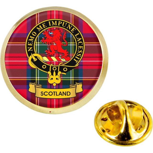Lapel Pin Badge Scotland Scottish Clan Crest Brass Finish Scottish Made