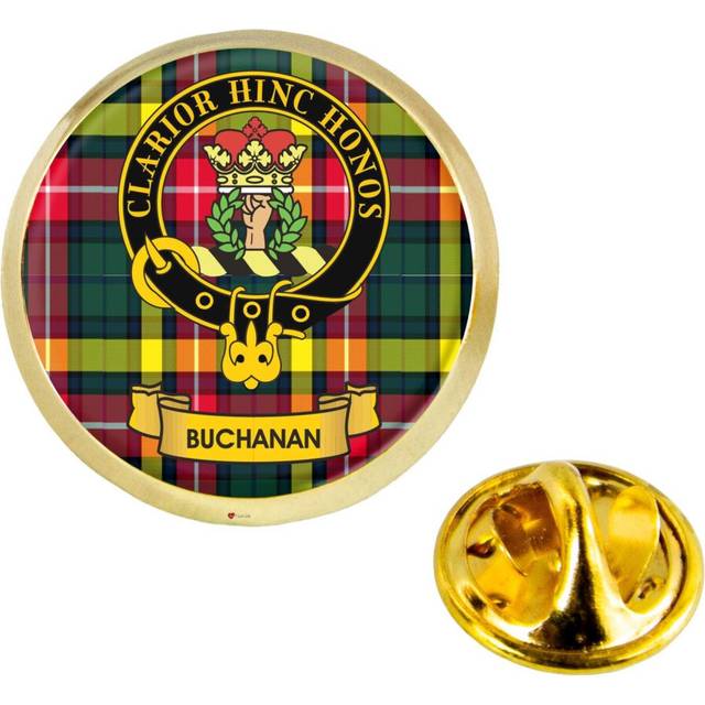 Lapel Pin Badge Buchanan Scottish Clan Crest Brass Finish Scottish Made