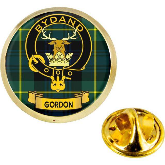 Lapel Pin Badge Gordon Scottish Clan Crest Brass Finish Scottish Made