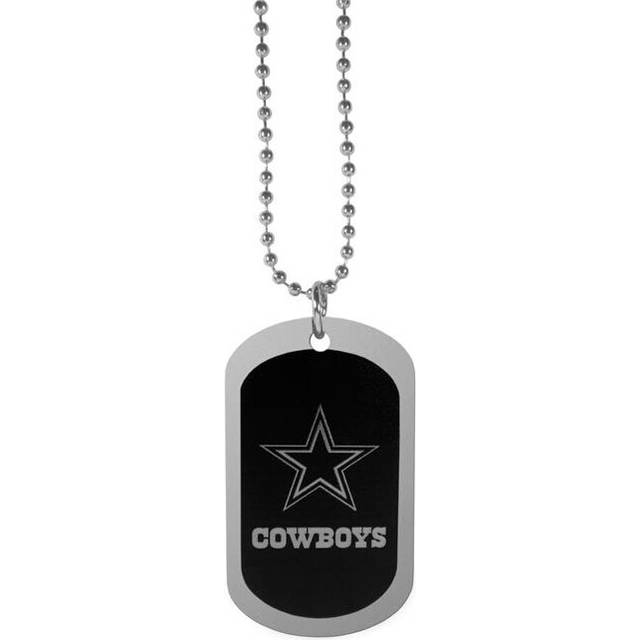 Siskiyou FTNB055 26 in. Unisex NFL Dallas Cowboys Chrome Tag Necklaces