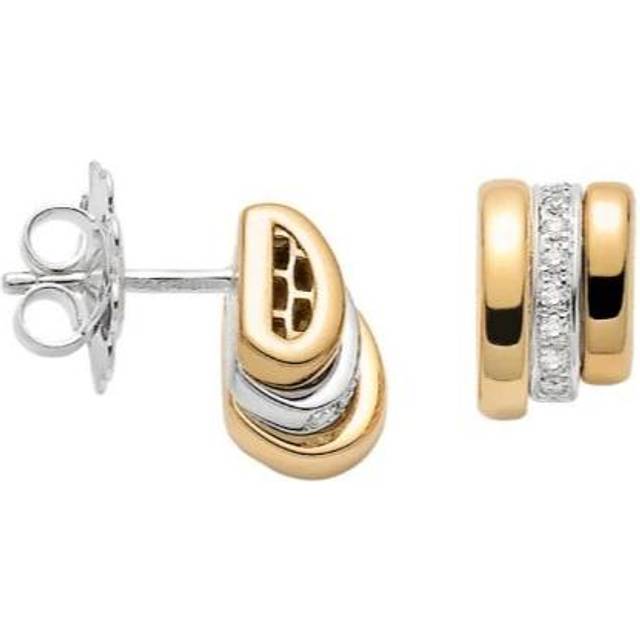Fope Prima 18ct Yellow Gold 0.13ct Diamond Earrings