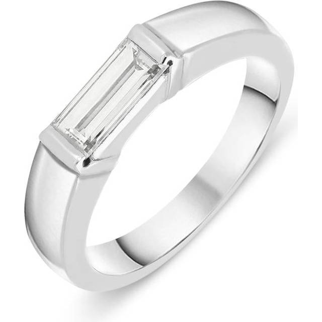 Platinum 0.55ct Diamond Baguette Cut Ring D - I