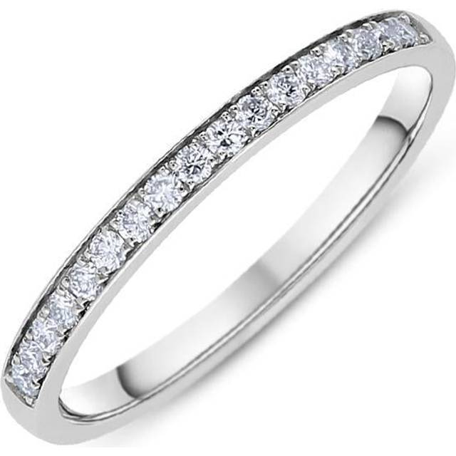 Platinum 0.15ct Diamond Grain Set Wedding Half Eternity Ring - X