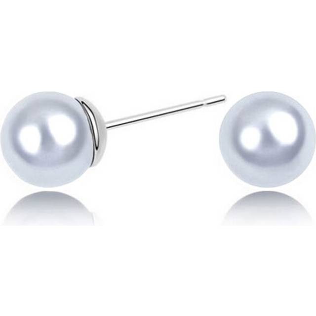 Pearl Style Pendant Stud Earrings Silver Stone Jewellery Gift
