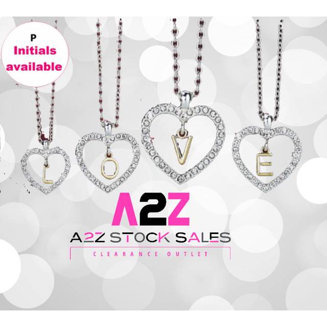 Avon Initial Love Heart Valerie Necklace Letter P in Gift Box - Specified