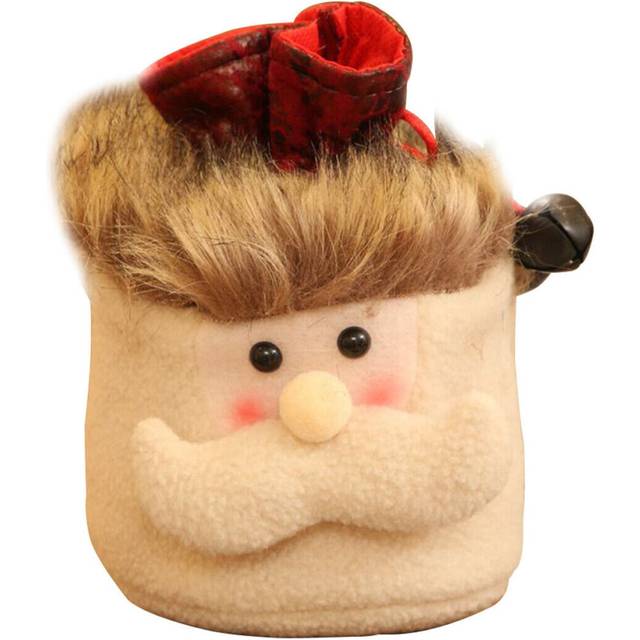 (D) Christmas Velvet Candy Bag Packing Gift Pouch Party Decor Drawstring Pocket