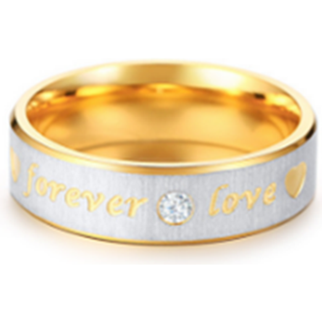 (6, 1) Couple Rings Engrave For Couples Forever Love - Men