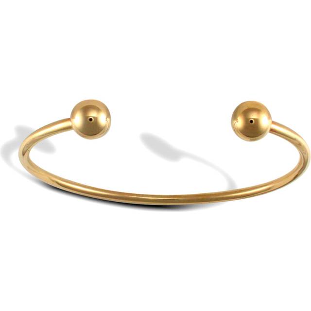 Jewelco London Ladies Solid 9ct Yellow Gold Torque 2.5mm Bangle Bracelet - JBG089