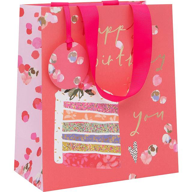 Glick Stephanie Dyment Rainbow Cake Medium Birthday Gift Bag