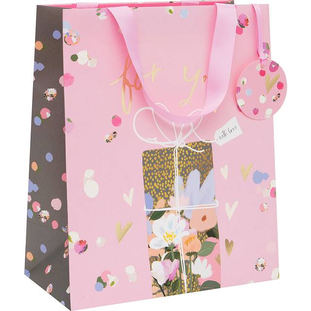 Glick Stephanie Dyment Pink Present Large Gift Bag