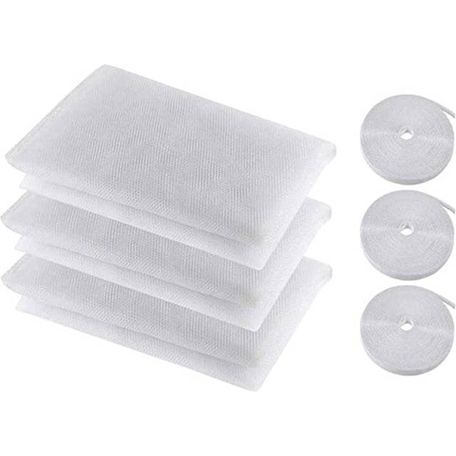 Mosquito Net for Window, 3 PCS Fly Window Screen Mesh Insect Netting Mosquito Protector and 3 Rolls Self-Adhesive Tapes