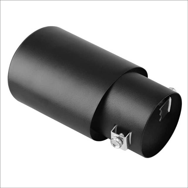 Stainless Steel Car Exhaust Tip, 2.1In To 1.5In Universal Car Exhaust Pipe Modification Tail Throat Tail Pipe (Black)