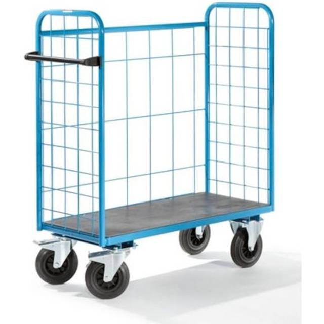 eurokraft pro with mesh panels, 3-sided, with mesh panels, 3-sided, length 1180 mm - light blue RAL 5012