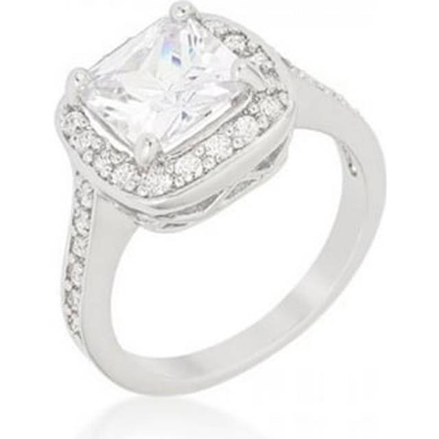 Icon Bijoux R08387R-C01-06 Halo Style Cushion Cut Engagement Ring, Size 6