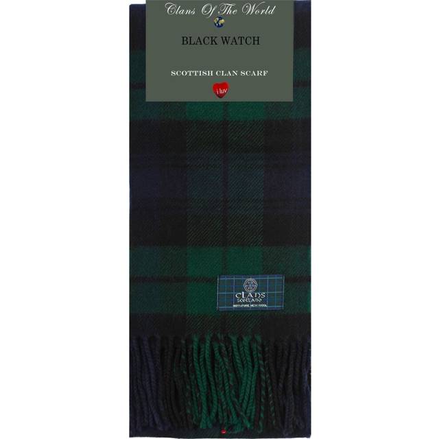 Black Watch Modern Tartan Clan Scarf 100% Soft Lambswool