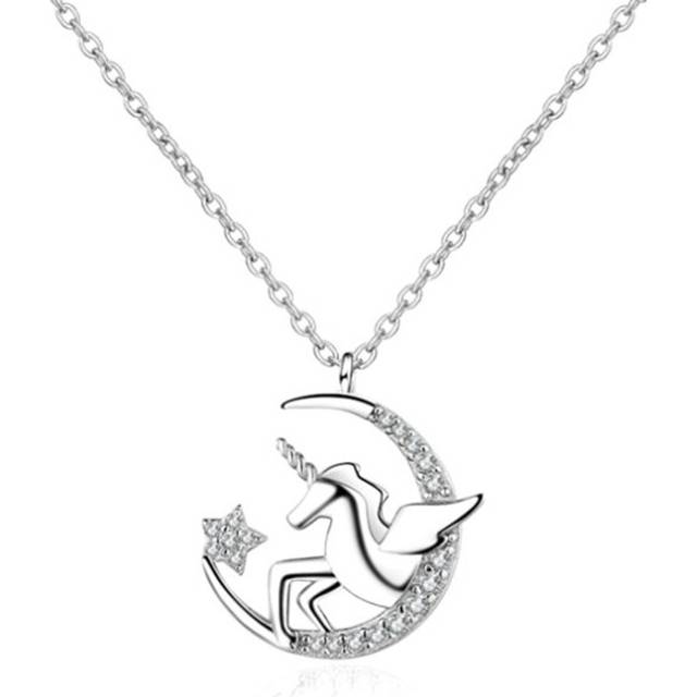 (Silver) Unicorn Moon Necklace