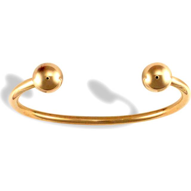 Jewelco London Ladies Solid 9ct Yellow Gold Torque 3.5mm Bangle Bracelet - JBG091