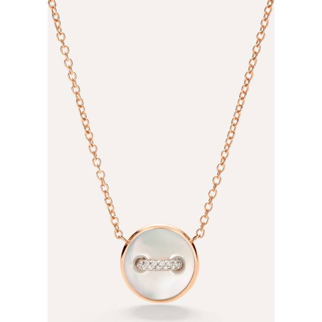 Pomellato Rose Gold, Diamond and Mixed Stone Pom Pom Dot Necklace - White - 42