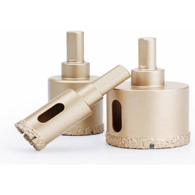 (25mm) 25-60mm Brazed Hole Saw Cutter Hole Puncher Tile Ceramic Glass Marble Emery Drill Bit