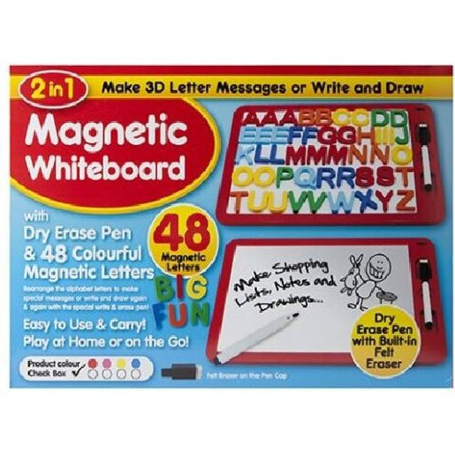 2 In 1 Magnetic Whiteboard With Dry Erase Pen & 48PC Colorful Letters