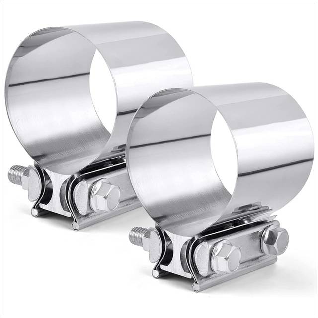 3 Inch Exhaust Clamp, 76mm Butt Joint Exhaust Pipe Muffler Band Clamp