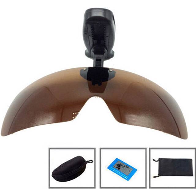 (Tawny) Unisex Sunglasses Polarized UV Protection Clip-On Cap Lens Cycling Driving