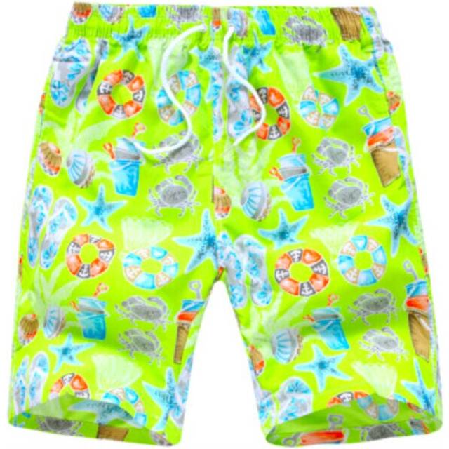 (blue starfish, L) quick-drying floral shorts gradient beach shorts
