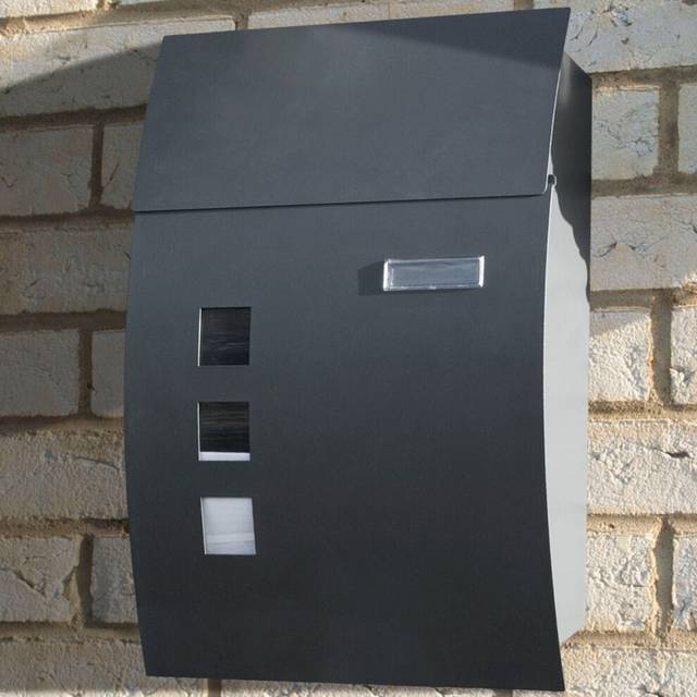Large Wall Mounted Mailbox With A Curved Design