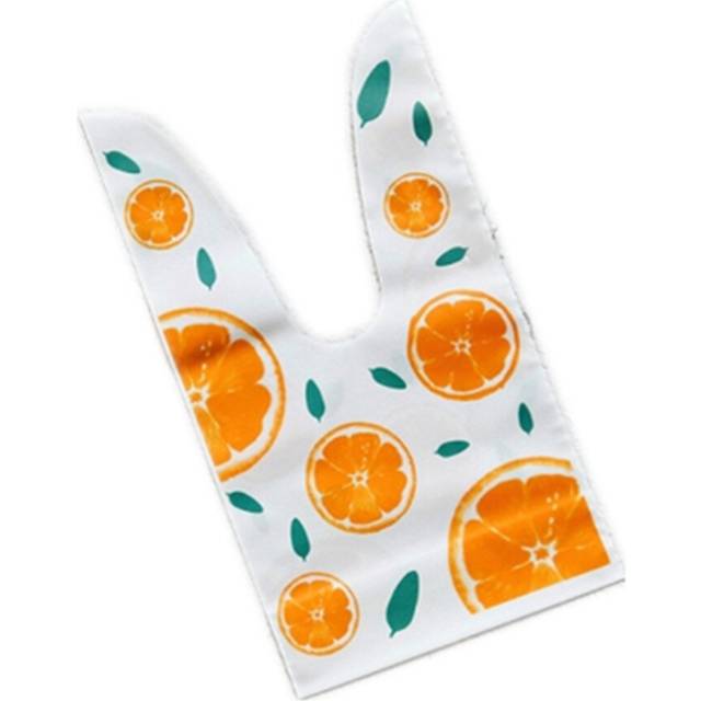 50 PCS Cute Rabbit Ear Cookie Bag Gift Bag For Candy Biscuits Snack Baking Package, Color:A2-13 10x17cm