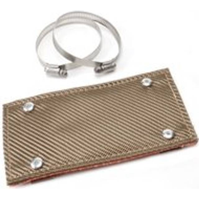 Design Engineering Titanium Exhaust Pipe Heat Shield - 4&#34; x 8&#34;