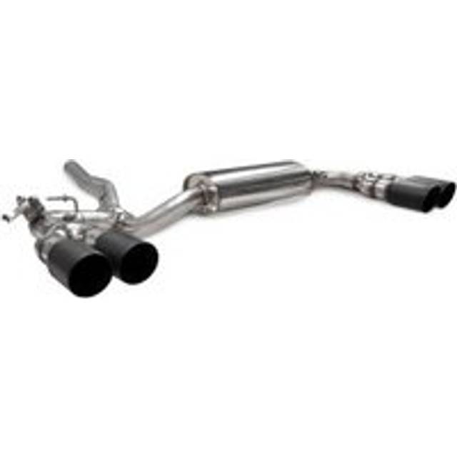 &#34;Scorpion Non-Resonated 2.75&#34; GPF Back Exhaust System - Valved&#34; - 4x 3.5 Inch Round Daytona Ceramic Black Tailpipes