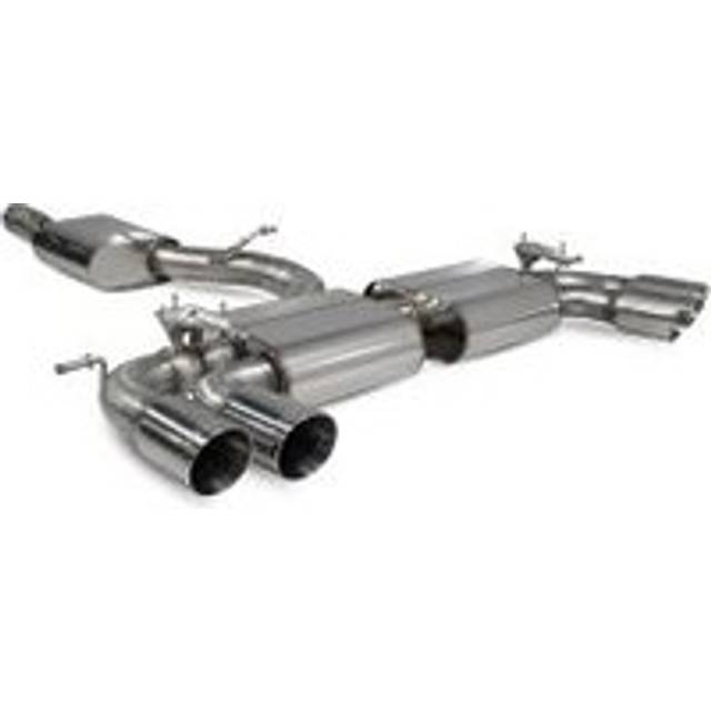 &#34;Scorpion Resonated 3.15&#34; GPF Back Exhaust System - Valved&#34; - 4x 100mm Round Daytona Polished Tailpipes