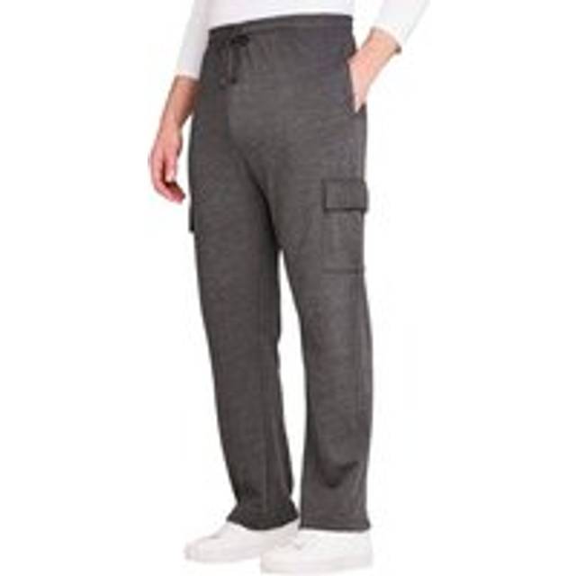 Soft and Comfortable Lounge Fleece Jogging Bottoms With Cargo Pockets - Charcoal - 36S