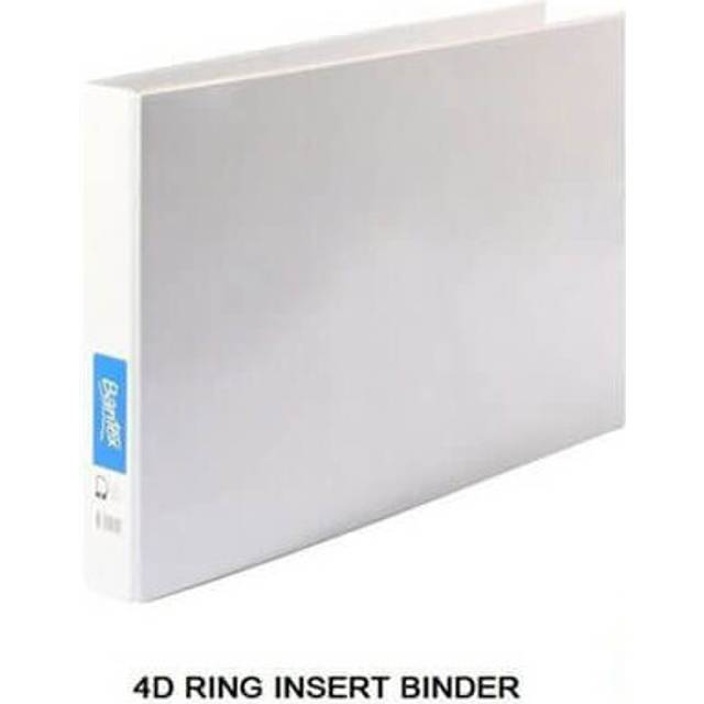 Bantex Landscape Insert Binder White 25mm A3 (4 D-Ring)
