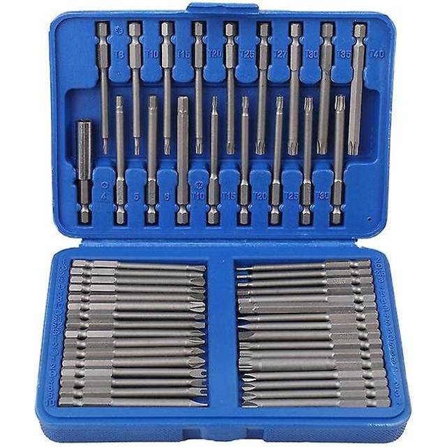 50Pc 75mm extra long reach bit set security screwdriver bits torx star hex spline brocas destornillador parafusadeira