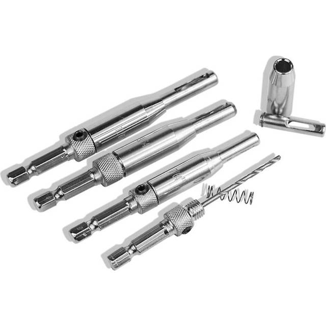 4Pcs self-centering hinge hardware drill bits set door cabinet pilot holes drilling locator hss recess 5/64 7/64 9/64 11/64 inch