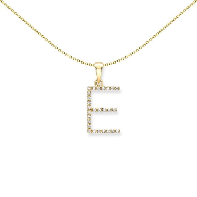 Jewelco London 18ct Yellow Gold Diamond Initial Charm Pendant Letter L 7mm x 18mm - INNR0213-L