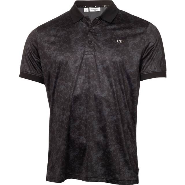 Calvin Klein Tie Dye Print Polo Shirt - Black Black / L