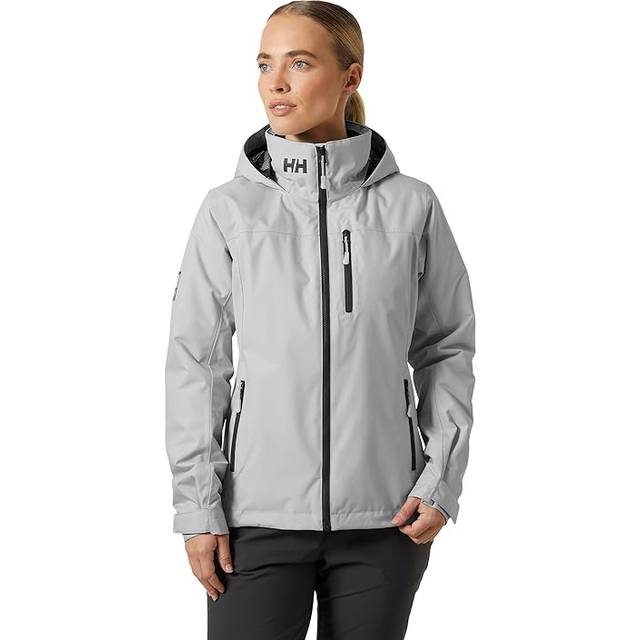 Helly Hansen Crew Hooded Midlayer Jacket 2.0 - Seglarjacka - Dam Grey Fog S