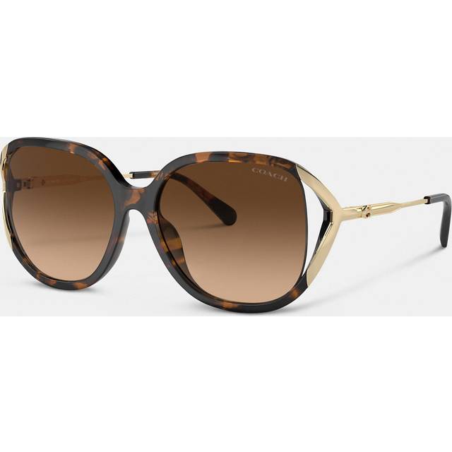 Coach HC8396U CR620 512074 Women's Sunglasses Tortoiseshell Size 56 - Gold (56)